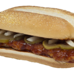 A McDonald's McRib sandwich