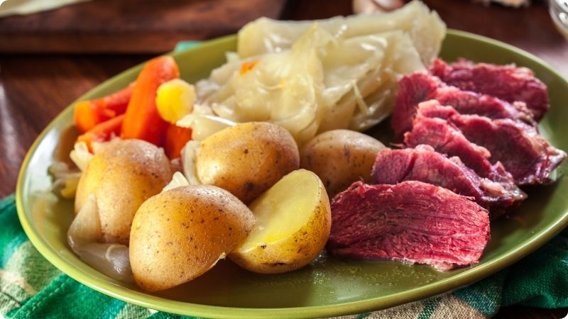 corned beef + cabbage