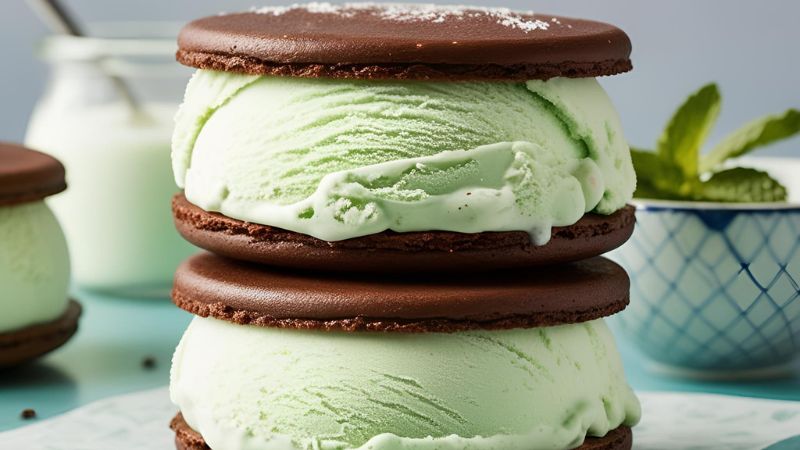mint ice cream sandwich