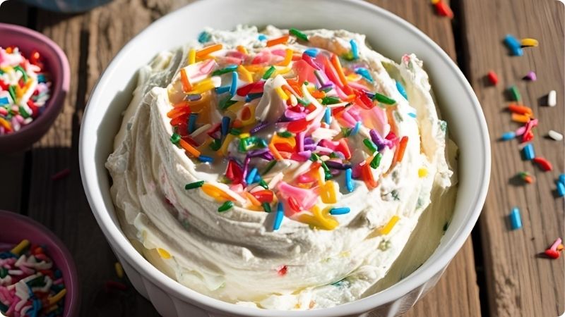 rainbow fruit + cookie dip